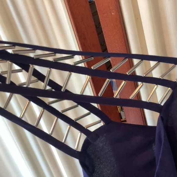 Rock & Republic Royal Blue Layered Tank Top With Metallic Straps Size Medium - Picture 9 of 9